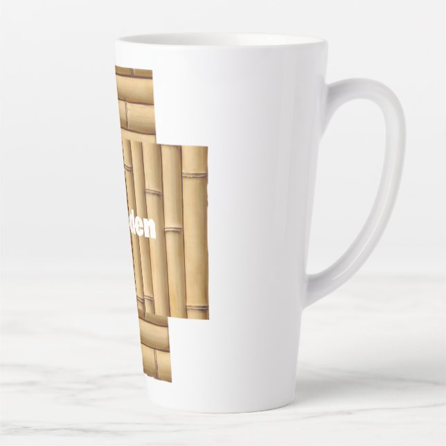 Caneca De Café Latte Layers of Bamboo Rhythm in Bamboo Natural Repetiti (Direita)