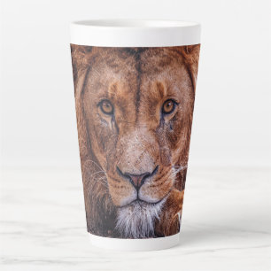 Caneca De Café Latte Leão Africano