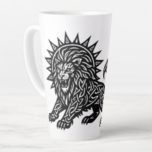 Caneca De Café Latte Leão Zodíaco Sol‑Crina Leão BurnsInHell
