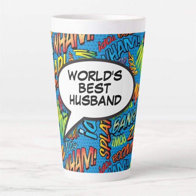 Caneca De Café Latte Legal e divertido hambúrguer de banda desenhada co (Frente)