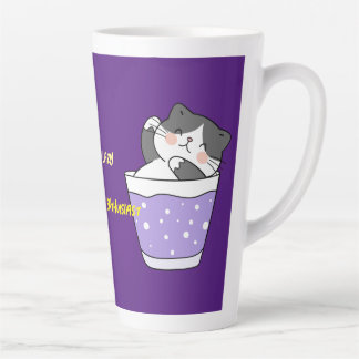Caneca De Café Latte Legal Gato Preguiçoso Lata
