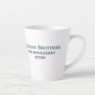 Caneca De Café Latte Lehman Brothers Risk Management Internado Mugs