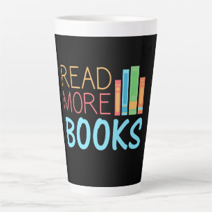 Caneca De Café Latte Leia Mais Livros
