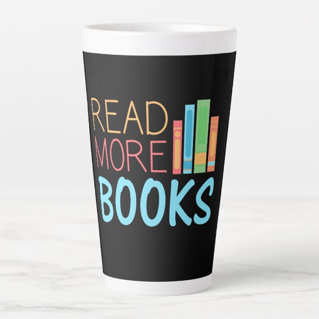 Caneca De Café Latte Leia Mais Livros (Frente)