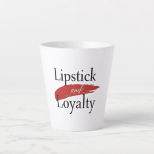 Caneca De Café Latte Lema de Lealdade para Amantes de Maquiagem Feminin