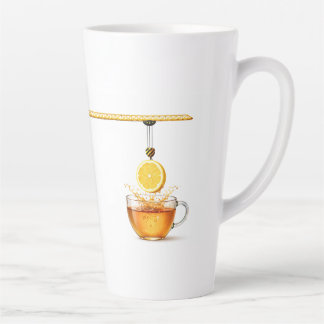 Caneca De Café Latte Lemon Tea Under Construction – 17oz Latte Mug