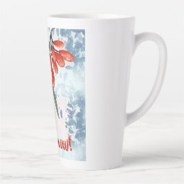Caneca De Café Latte Let It Snow! Watercolor Winter Berries Greeting