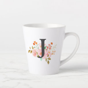 Caneca De Café Latte Letra J