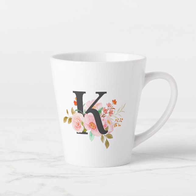 Caneca De Café Latte Letra K (Direita)