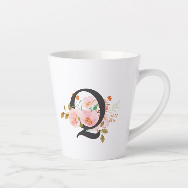 Caneca De Café Latte Letra Q (Direita)