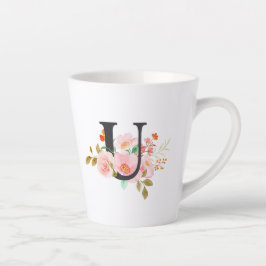 Caneca De Café Latte Letra U