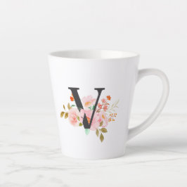 Caneca De Café Latte Letra V