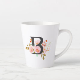 Caneca De Café Latte Letter B