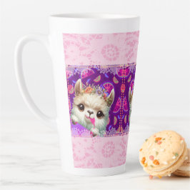 Caneca De Café Latte Lhama Atrevida