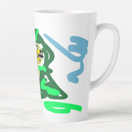 Caneca De Café Latte Lhama divertida