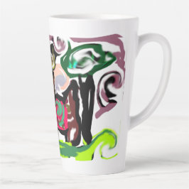 Caneca De Café Latte Lhama Preguiçoso