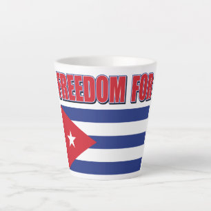 Caneca De Café Latte Liberdade para Cuba
