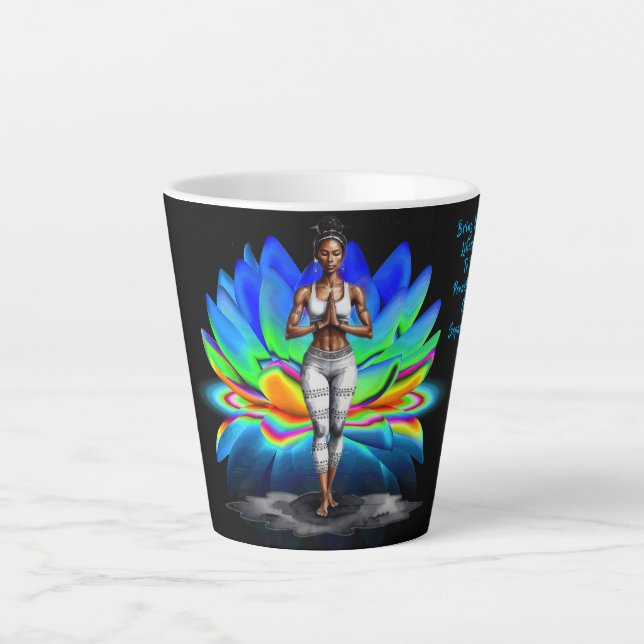 Caneca De Café Latte Libertação da Sabedoria Latte Mug (Frente)