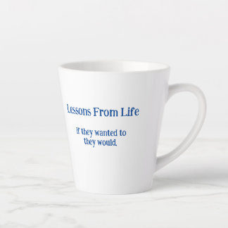 Caneca De Café Latte Lições de vida Latte Mug