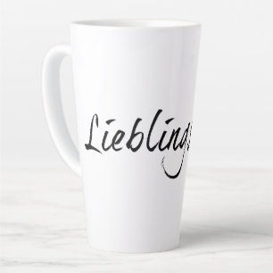 Caneca De Café Latte Lieblingspapa - Schwarzer Schriftzug 00001