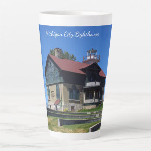 Caneca De Café Latte Lighthouse de Michigan