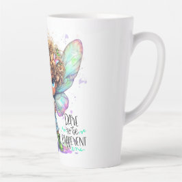 Caneca De Café Latte Lil'Fairy Atreve Ser Diferente Da Lata