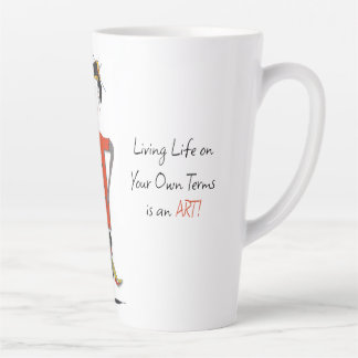 Caneca De Café Latte 'Lily' - Viva a vida nos seus próprios termos Latt