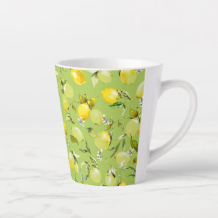 Caneca De Café Latte Limões aquarela 22