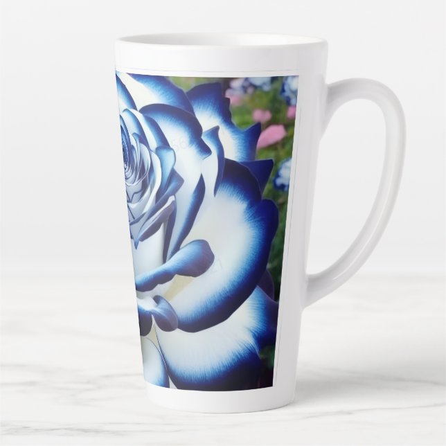 Caneca De Café Latte Linda Flor Latte Mug (Direita)
