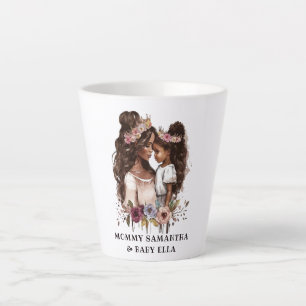 Caneca De Café Latte Linda mãe negra e filha (5)