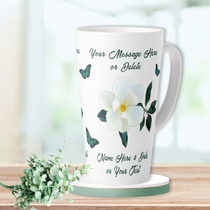 Caneca De Café Latte Linda personalização, Magnolia Mugs, Borboletas