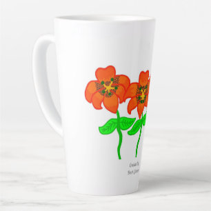 Caneca De Café Latte Linda Tigre Lilhões Grande Lata