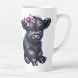 Caneca De Café Latte Linda Vaca das Terras Altas