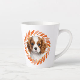 Caneca De Café Latte Lindo Cavalier Laranja Pastel | Natal Personalizad
