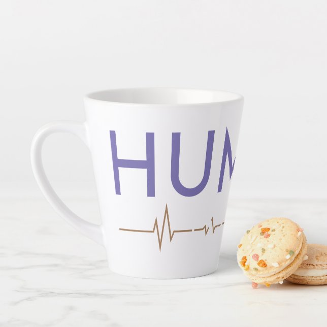 Caneca De Café Latte Linha de vida dos direitos humanos (In Situ)