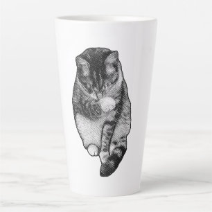 Caneca De Café Latte Linha Pontilhada Glow Hush
