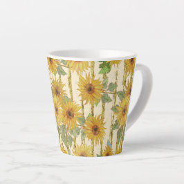 CANECA DE CAFÉ LATTE LINHAS DE AMARELO-AMARELO-ÁGUA