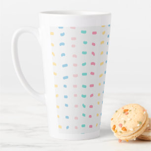 Caneca De Café Latte linhas de padrão