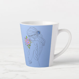 Caneca De Café Latte Linhas lindas setembro Lata
