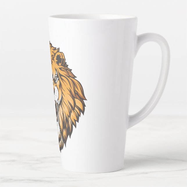 Caneca De Café Latte Lion 17oz Latte Mug (Direita)