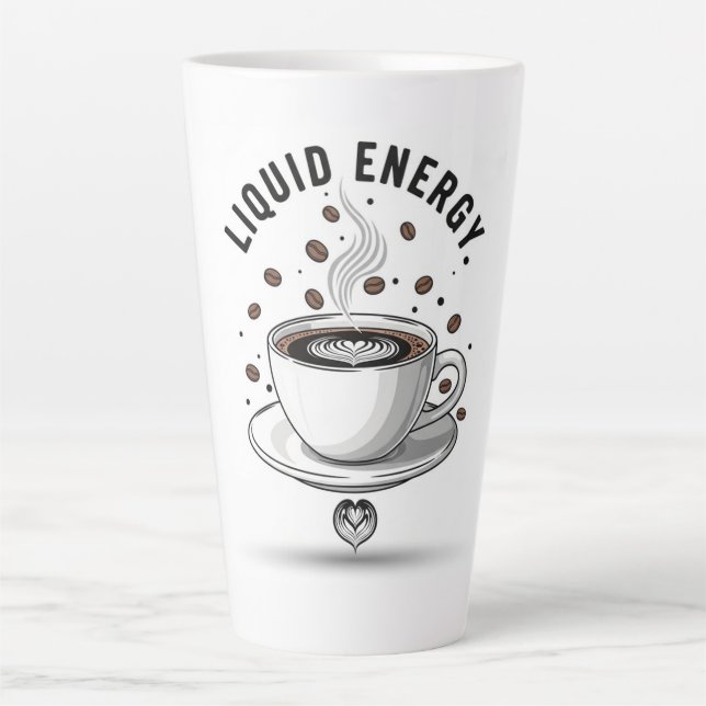 Caneca De Café Latte Liquid Energy Coffee Cup (Frente)