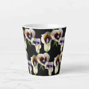 Caneca De Café Latte Lírios Calla de Arum de Sublime Watercolor