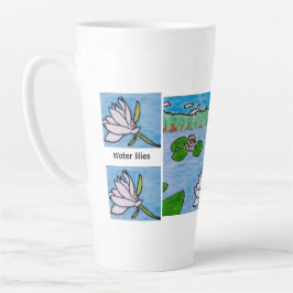 Caneca De Café Latte Lírios de água