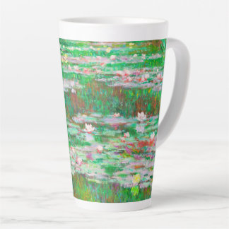 Caneca De Café Latte Lírios de água de Monet