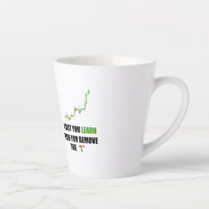 Caneca De Café Latte Lista Lateral do Forex Trader