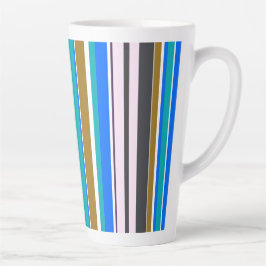 Caneca De Café Latte Listras Modernas e Tendências