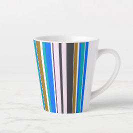 Caneca De Café Latte Listras Modernas e Tendências