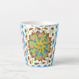 Caneca De Café Latte Lizard Mandala