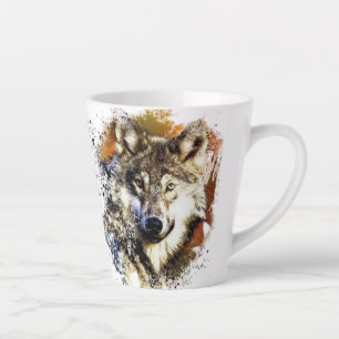 Caneca De Café Latte Lobo