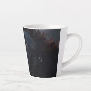 Caneca De Café Latte Lobo negro